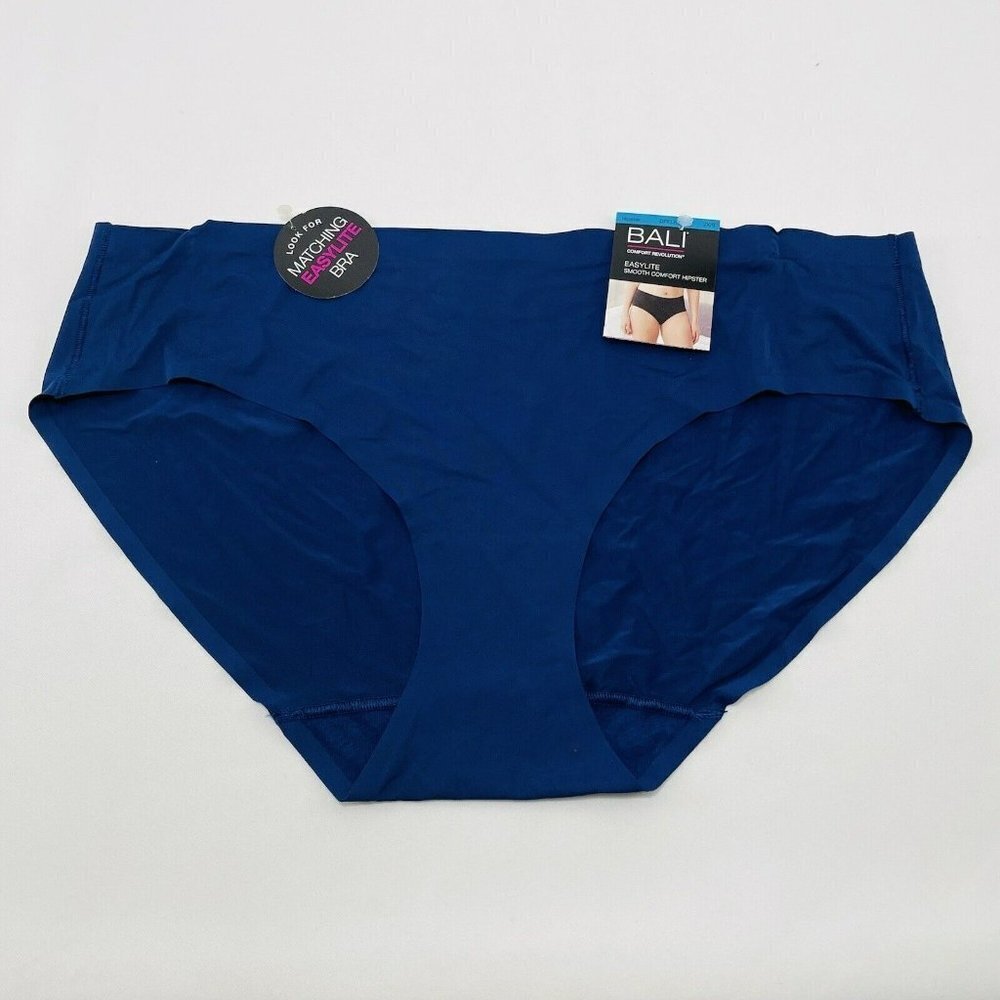 Bali Easylite Underwear Hipster Panties Women Sz 2X Blue Comfort Seamless Smooth